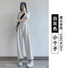 Women's High Waist Waffle Knit Wide Leg Sweatpants Drawstring Elastic Waist Casual Loose Lounge Pants