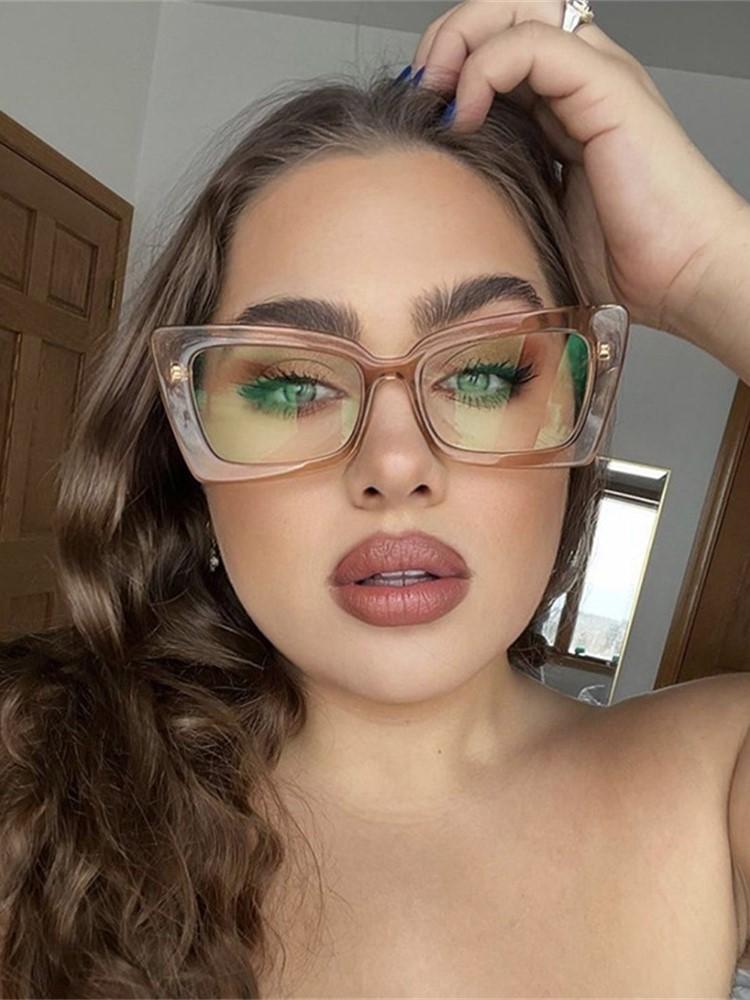 

Fashion Fashion Square Eyeglasses Frames for Women Men Anti Blue Light Rectangle Glasses Frame Optical Computer Cat Eye Eyewear
