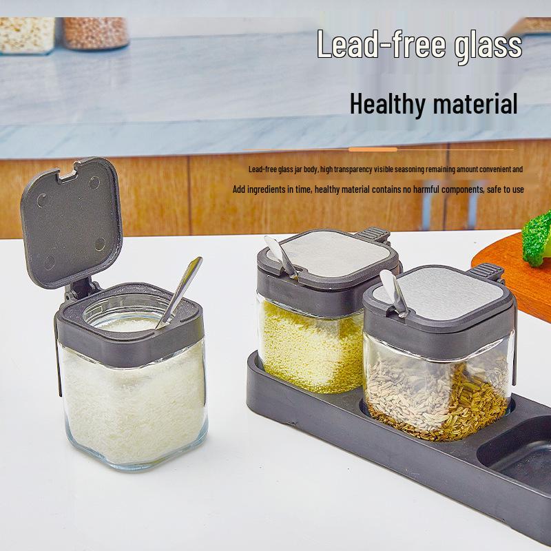 High-End Kitchen Seasoning Box Set: Salt and Spice Storage Jars