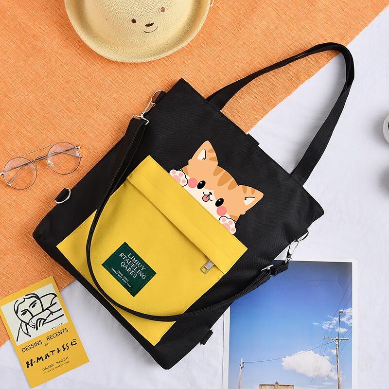 Женская холщовая сумка через плечо Fumade большой вместимости