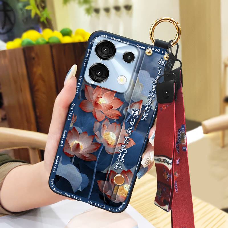 Elderly Lady Durable Phone Case For UMIDIGI G9 5G/Note9 5G For Mom Waterproof Kickstand Phone Holder Ring Back Cover