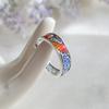 Retro Cloisonné Enamel Koi Ring with Auspicious Clouds - Like a Fish In Water Design