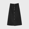2024 Summer Black High-Waist Denim A-Line Skirt for Women - Available In Large & Small Sizes
