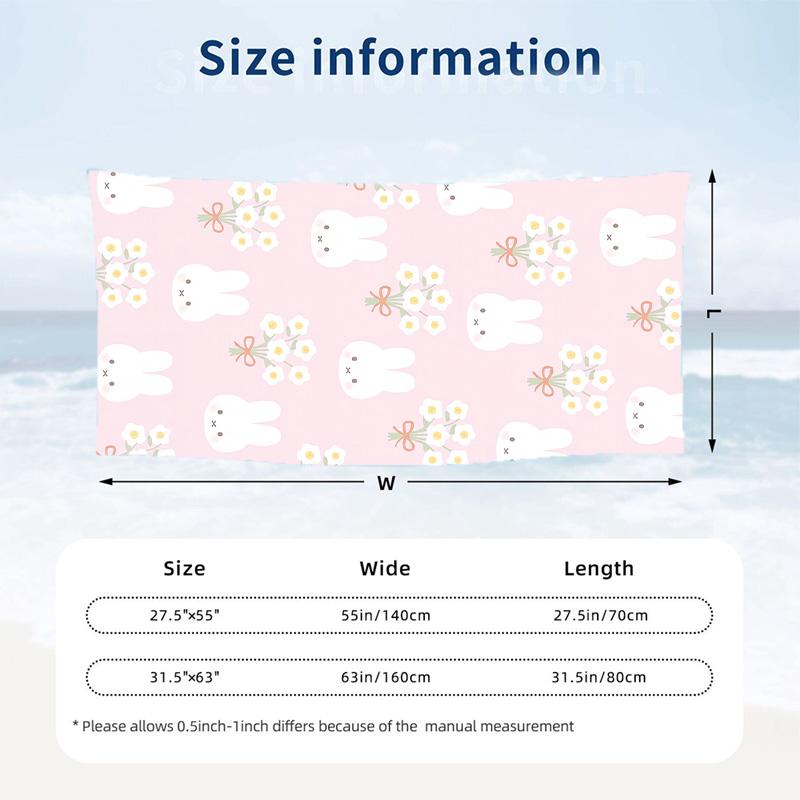 Miffy Beach Towel, Personalized Custom Text, Quick Dry Soft Large Towel For Swimming Pool Travel
