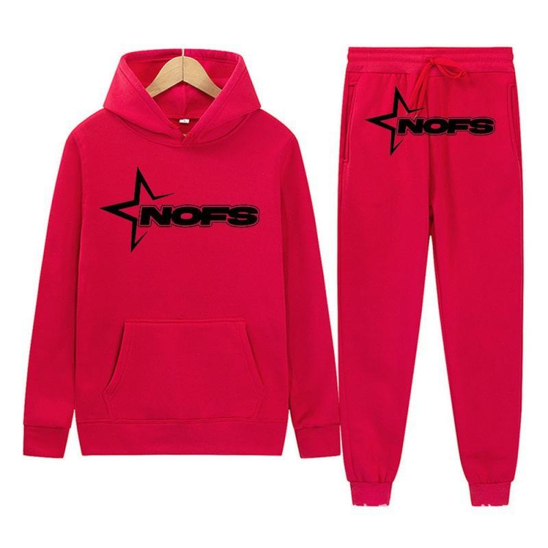 2026Y2KNOES Hoodie Set Sweatshirt Two-piece Gothic Punk Rock Streetwear Hip-hop Style