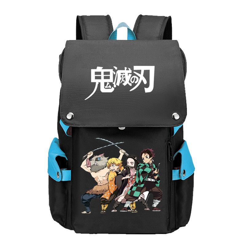 Japonský kreslený komiks Démonický lovec Anime štýl Japonský batoh, Trendy študentská školská taška 0017