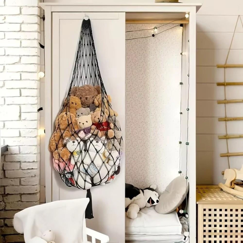 Large Capacity Hanging Storage Net Home Decor Stuff Animal Organizer  Bedroom