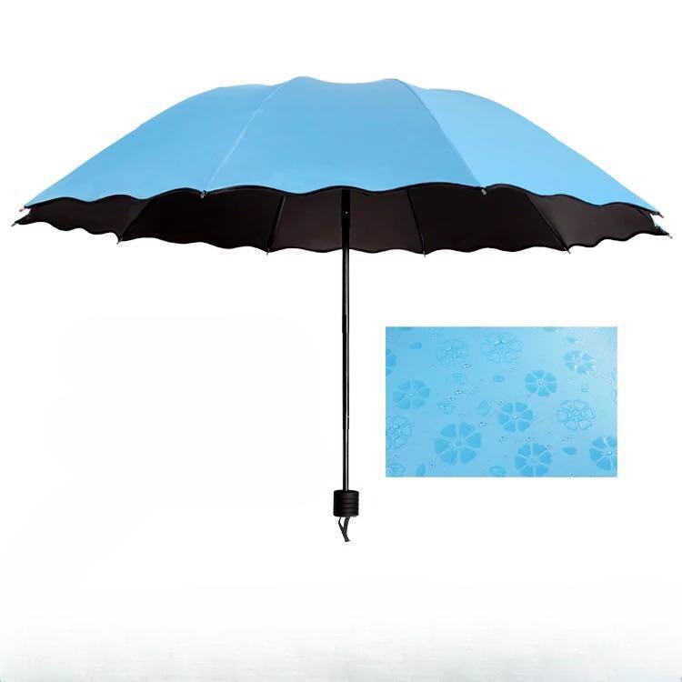 Guarda-chuva de Sol Espessado com Cola Preta para Uso Tanto em Dias Ensolarados Quanto Chuvosos Verão Exterior Resistente a UV Guarda-chuva Dobrável