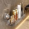 1/2Pcs Plastic Suction Cups Shower Shelves Punch-Free Rectangular/Triangular Shower Storage Rack Removable Draining