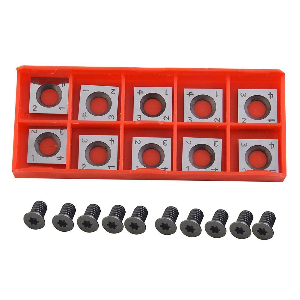 10pcs 14*14mm Carbide Inserts Cutters Square for Woodworking Spiral Planer Head