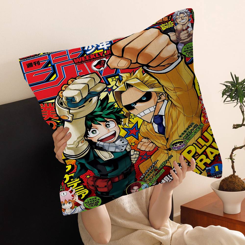 Amine My Hero Academia Kaminari Denki Cushion Cover Car Throw Pillow Case For Sofa Car Christmas Gift 40X40Cm 45X45Cm