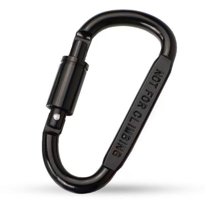 No. 8 D-Shaped Aluminum Alloy Locking Carabiner for Climbing and Backpacks