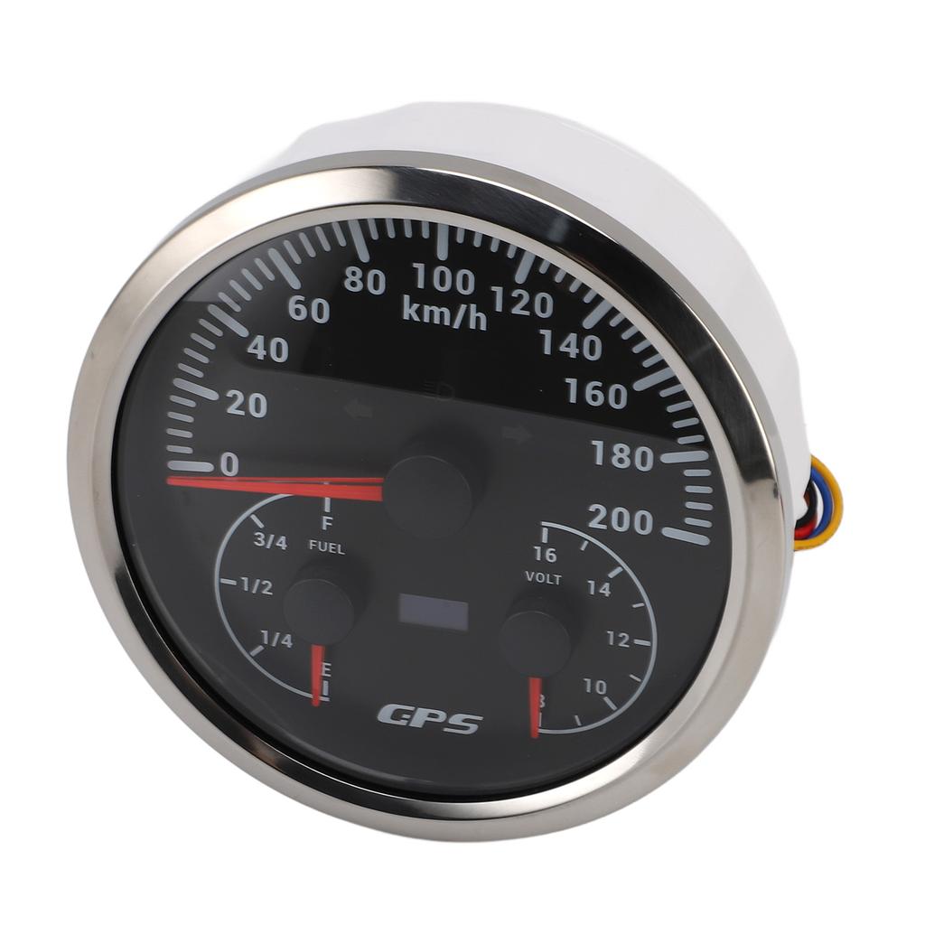110mm 4 3 8in 3 In 1 GPS Speedometer Odometer with Voltmeter Fuel Level Gauge Turn Signal 200KM H for RV Yacht Truck