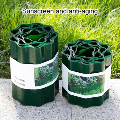 1 Roll Corrugated Fence Moisture-resistant Landscape Edging Border No Dig Bendable Garden Border Easy Installation Fence for Garden Flower Bed Lawn