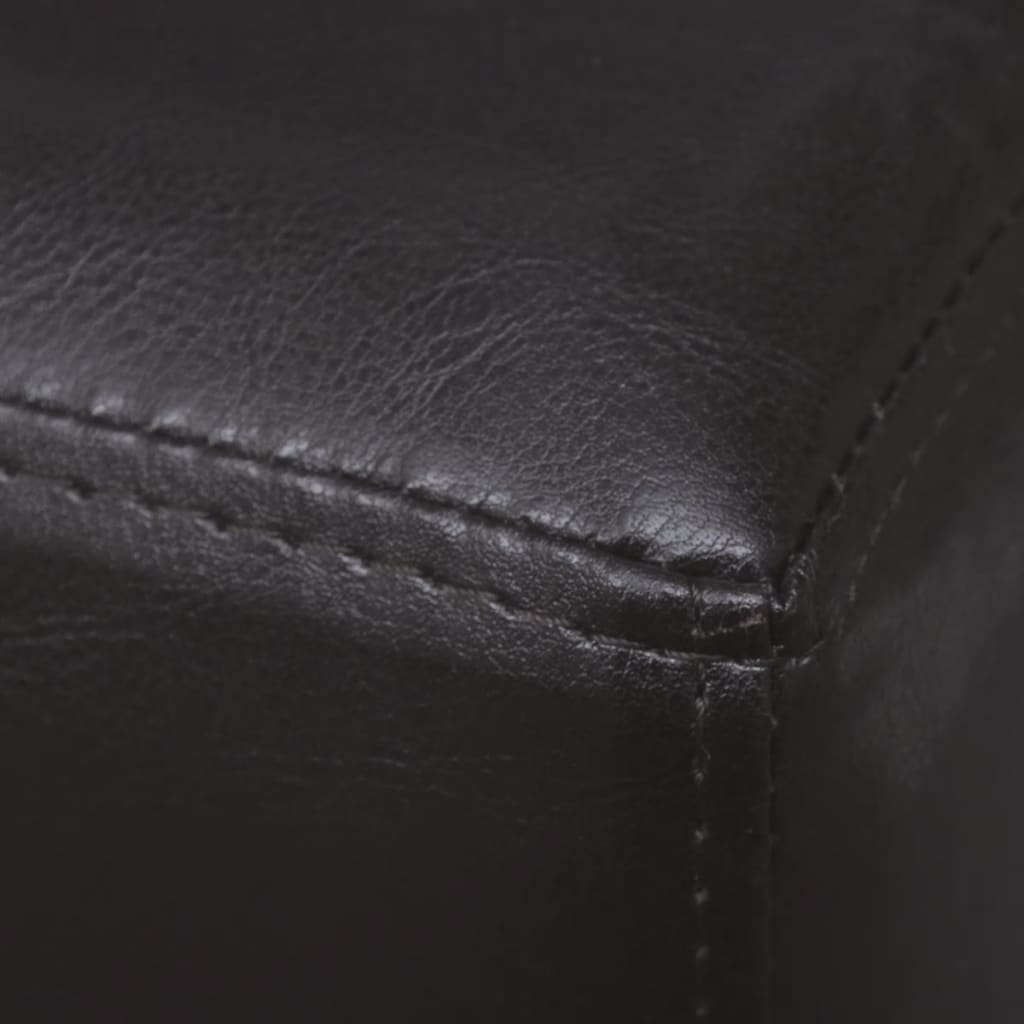 Bench 139.5 Cm Dark Brown Faux Leather
