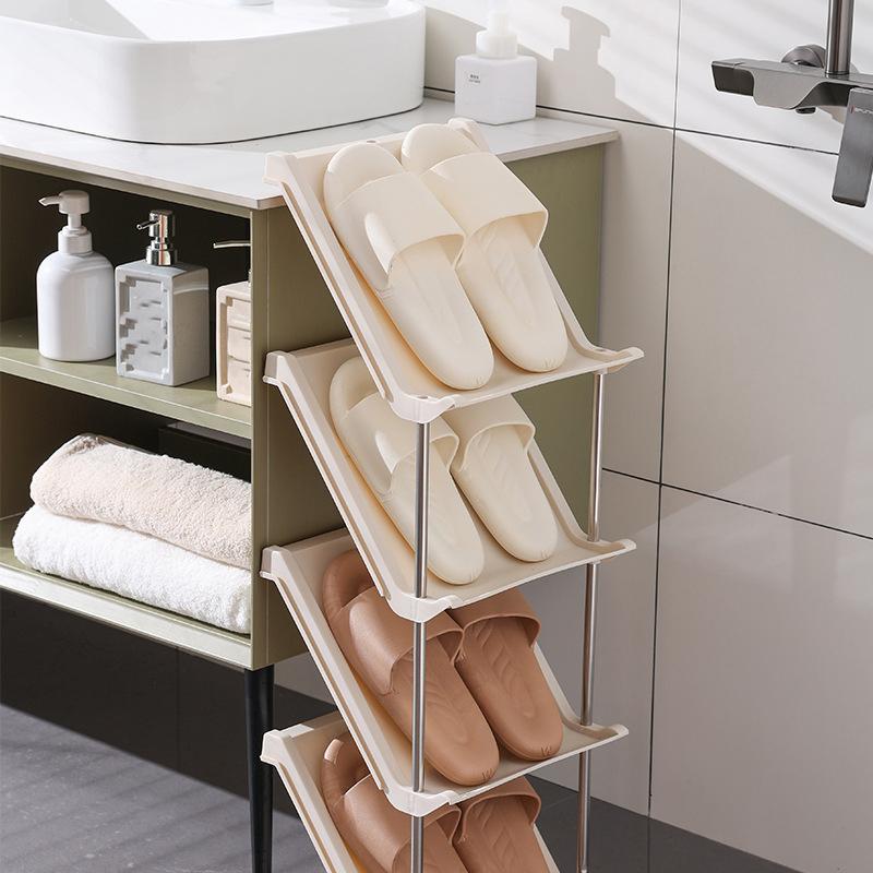Plastic Shoe Rack Multi-Layer Stackable Shoe Organizer DIY Thickened Space Saving Shoe Shelf Home Storage Shoe Cabinet