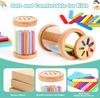 Wooden Learning Color Sorting Toys Montessori Color Matching Game Fine Motor Skills Education Toddler Sensory Early Learning