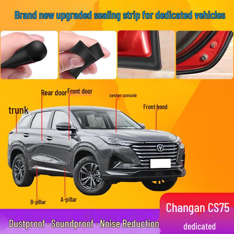 Changan CS75PLUS Car Door Sealing Strip: Dustproof, Soundproof, Noise Reduction. Changan CS75 Four Door Kit