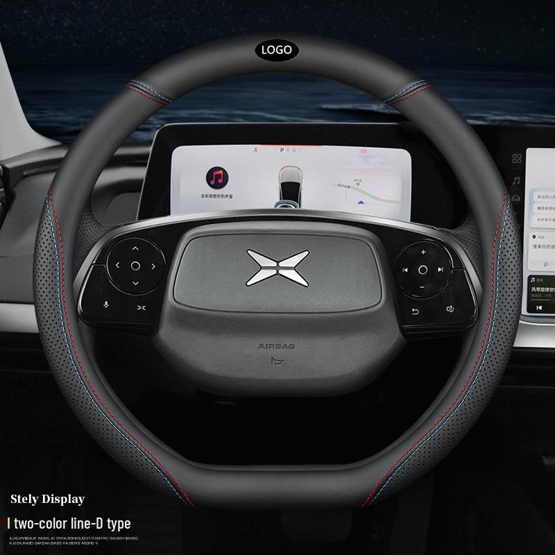 Originální kožený potah volantu Xiaopeng G6 z Nappa kůže pro modely P7, P5, G9, G3 – Ultratenký, nevyžaduje šití