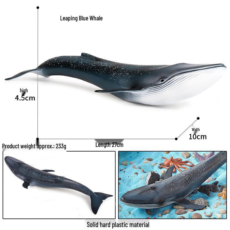 Marine Animal Simulation Model Figures: Shark, Dolphin, Hammerhead, Crab, Squid, Starfish for Kids' Education
