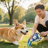 Funny Bite Resistant Dog Chew Knot Toy Animals Shaped Sounding Cotton Rope Pull Ring Cartoon Interactive Toys Training