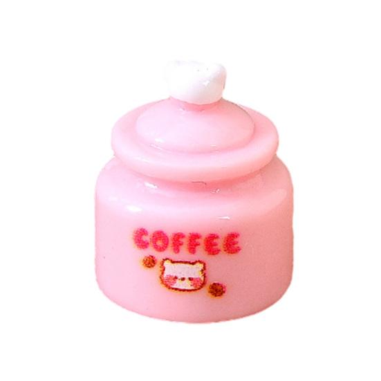Dollhouse Miniature Coffee Bar Accessories Mini Resin Coffee Maker Machine Cup Jar Pot Figurine for Pretend Play Dollhouse Kitchen Ornaments