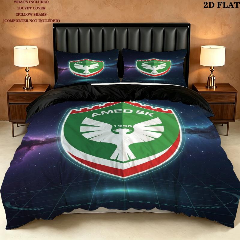Amedspor Vzorované povlečení Sada prošívaných přikrývek Povlak na peřinu Povlak na polštář Domácí dekorace Dárek k narozeninám (1 * povlak na přikrývku + 2 * povlak na polštář bez výplně)