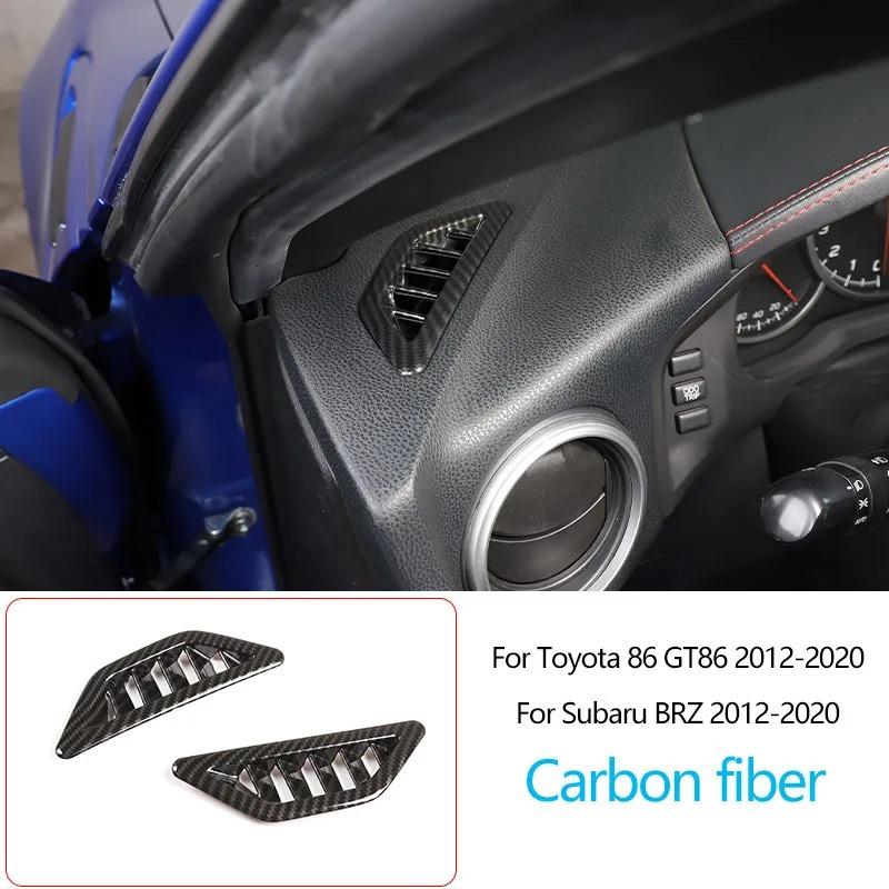För Toyota 86/Subaru BRZ 2012-2020 ABS Kolfiber Interiörsats Instrumentbräda Mittkonsol Växelspakspanel Skydd Dekaler