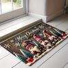 Christmas Carpet Three Santa Claus Doormat Entrance Welcome Mat Outdoor Carpet Rug For Bedroom Living Room Home Decoratio