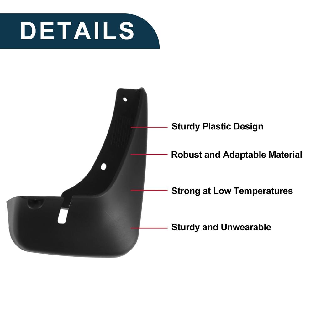 TUCKBOLD Front and Rear Mud Flaps with Mounts for Toyota Probox 2002-2017