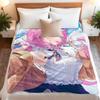 Cartoon Honkai: Star Rail Cyrene Flannel Blanket Warmth Soft Anime Pink Nap Blanket Multifunctional Decoration Blankets