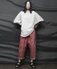 Deumakeu Medium Fit Paisley Baggy Pants Deep Red