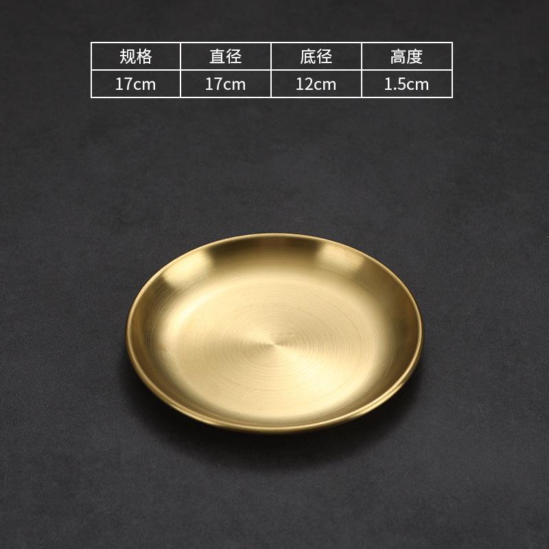 Thick Side 304 Stainless Steel Dinner Plate Round Steak Salad Deesert Cake Tray Kitchen Anti-scalding Plates for Western Food