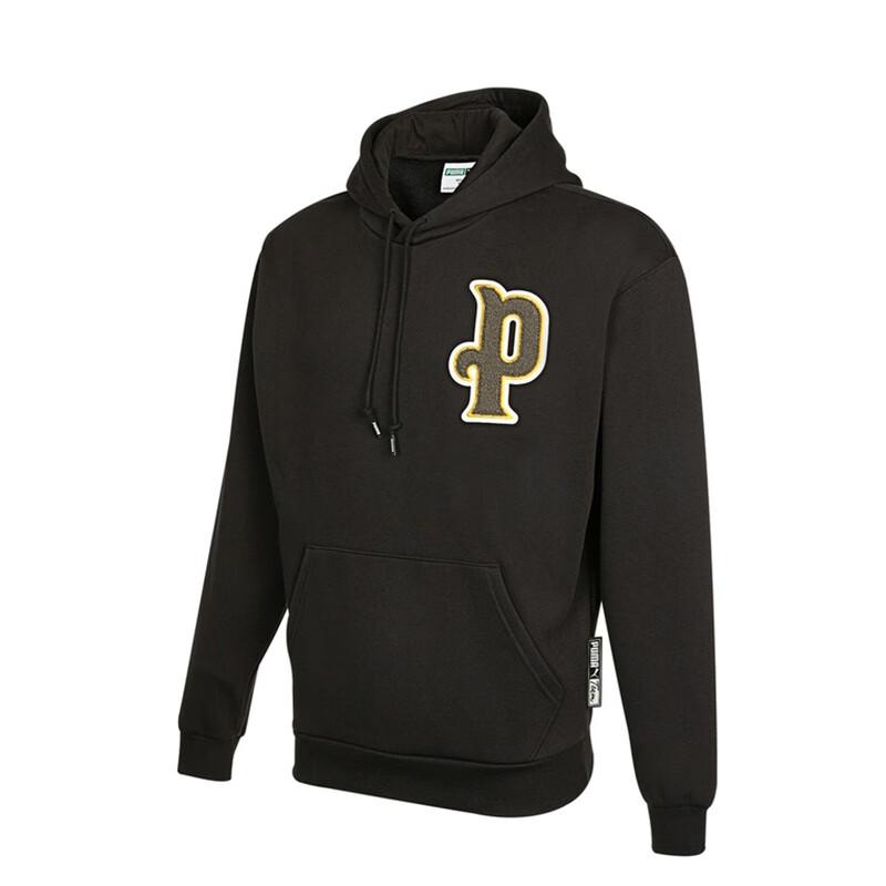 PUMA Varsity Logo Hoodie  Black  Men s 534382-01 S
