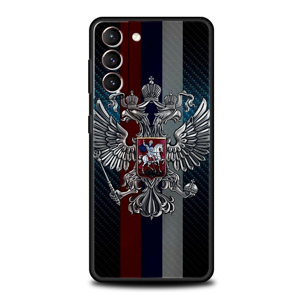 

Russia Russian Flags Emblem Phone Case For Samsung Galaxy S23 S24 S22 S21 S20 FE Ultra 5G S10 S10E S9 S8 Plus Silicone Cover Galaxy S21 FE 5G