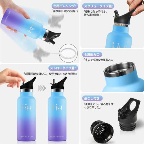 500ml Stainless Steel Water Bottle, Seamless, Easy to Clean, Suitable for Bicycles, Thermos, Coffee, Carbonated Drinks, Stylish, Vacuum Insulated, Kee