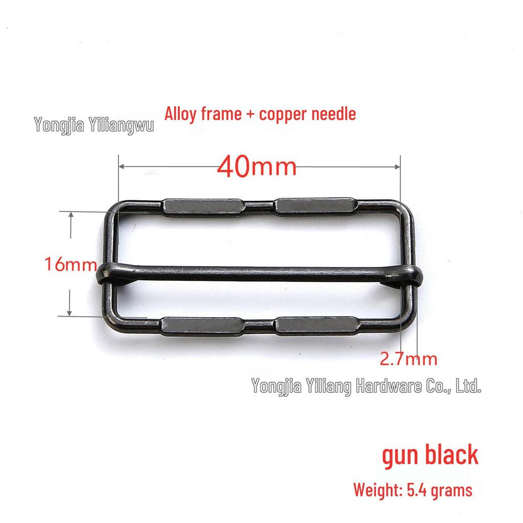 Stainless Steel Adjustable D-Ring Buckle - Copper Three-Speed Wire Pull Design