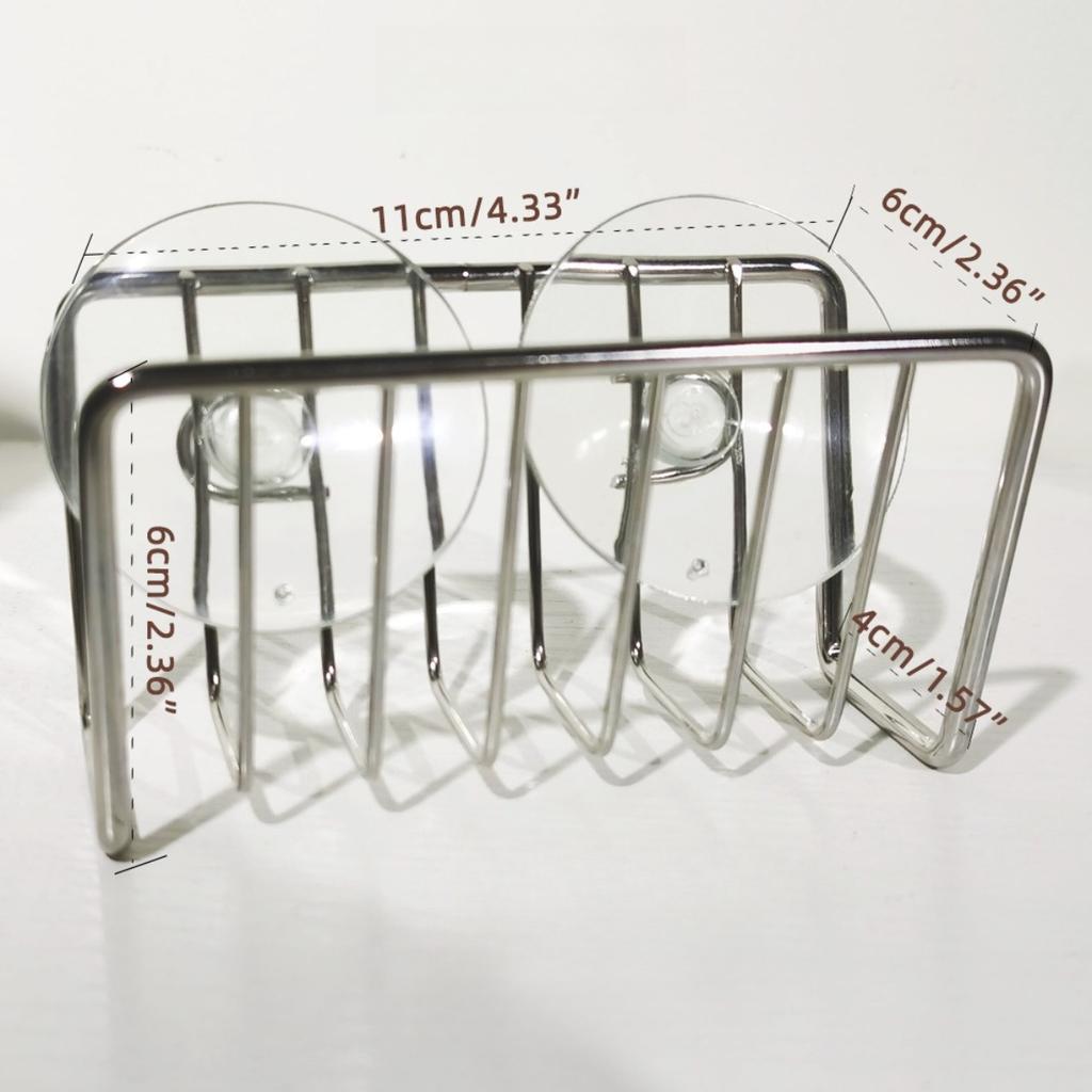 1PC Metal Sponge Rack with Suction Cups Sink Drain Storage Shelf for Wire Ball Kitchen Organizer Kitchen Accessories Organizer