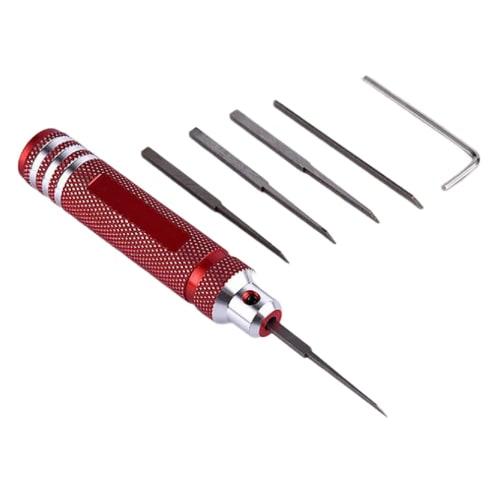 SAISAC 5-Blade Carving Chisel Set for Gundam Model Kits, Figures, Models, and Plastic Models (Red)