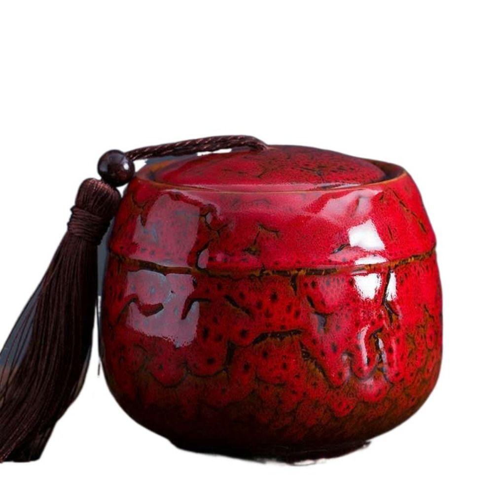 Portable Tea Organize Box Ceramic Coffee Canister Easy To Clean Food Storage Container  Travel