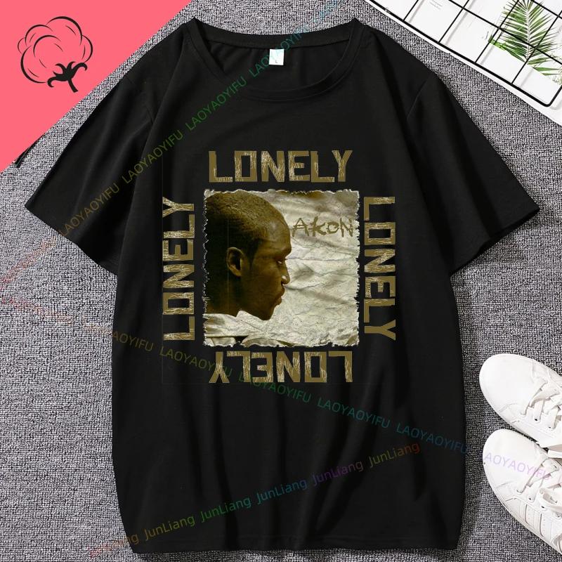 Najlepsze z Akon Klasyczna Okładka Albumu Najlepsze Ubrania Y2k dla Kobiet Męska Koszulka z Nadrukiem Luźne i Dopasowane Damskie Goth