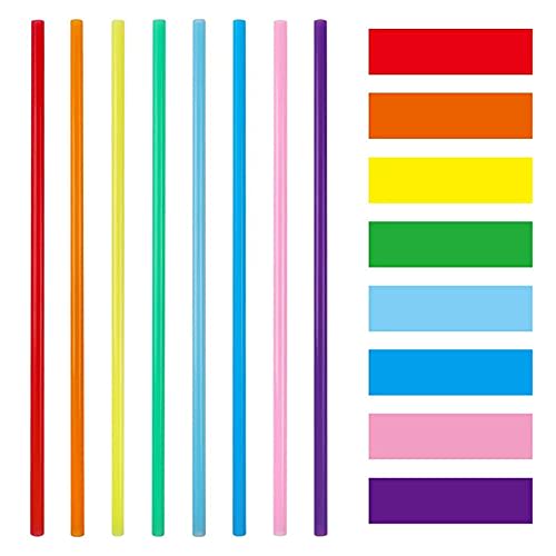 Reikoeppy 1000pcs 10.3 inch Disposable Plastic Straws, Extra Long, Assorted Bright Colors for Party Use