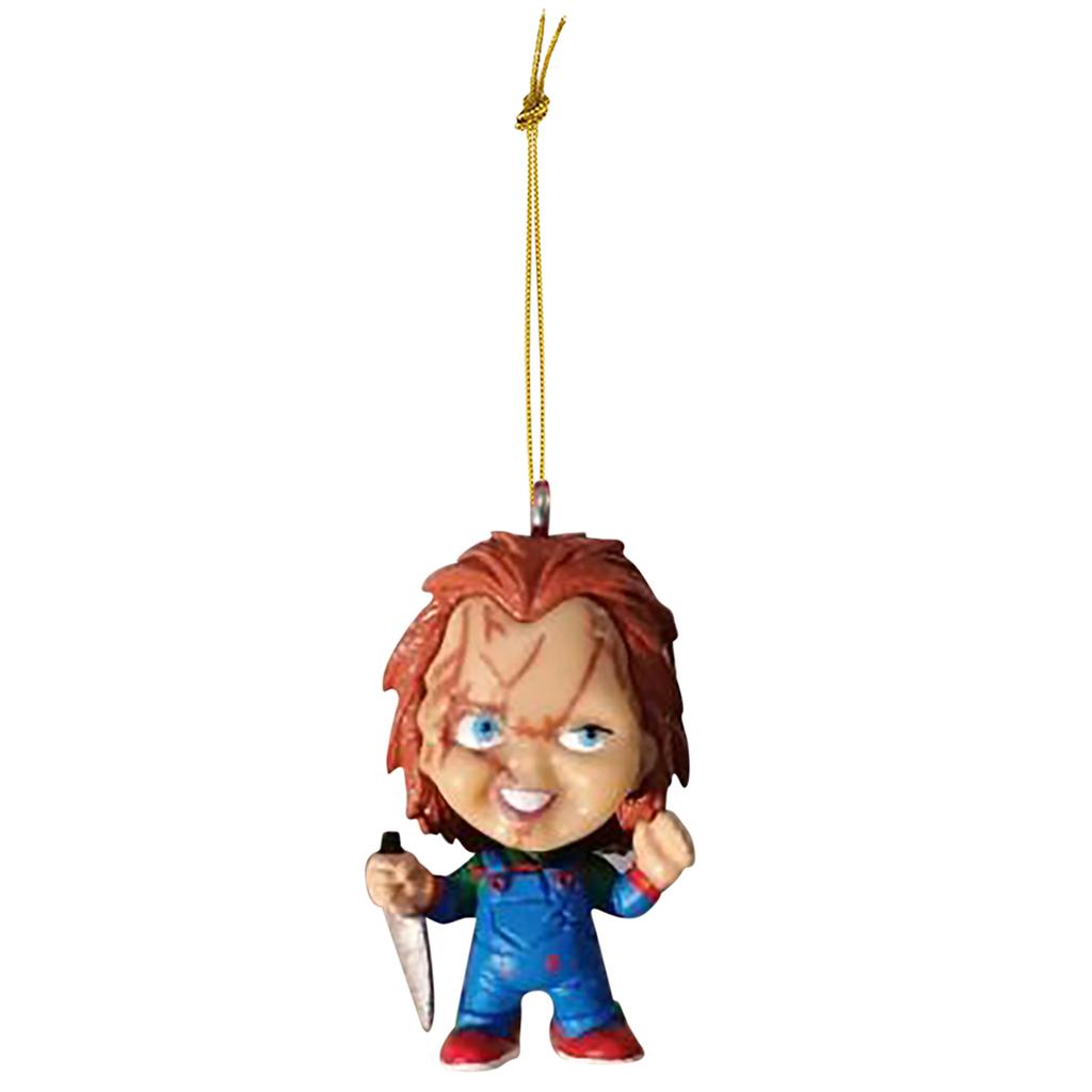 Acrylic Flat Horror Gnome Pendant Halloween Theme Car Interior Rearview Mirror Hanging Ornament Home Decor Accessories