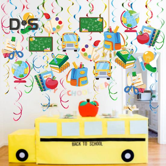 Hanging Swirls for Back To School Decorations Teacher Appreciation Classroom Ceiling Decor Spiral Hanging Vortex for Party School Office