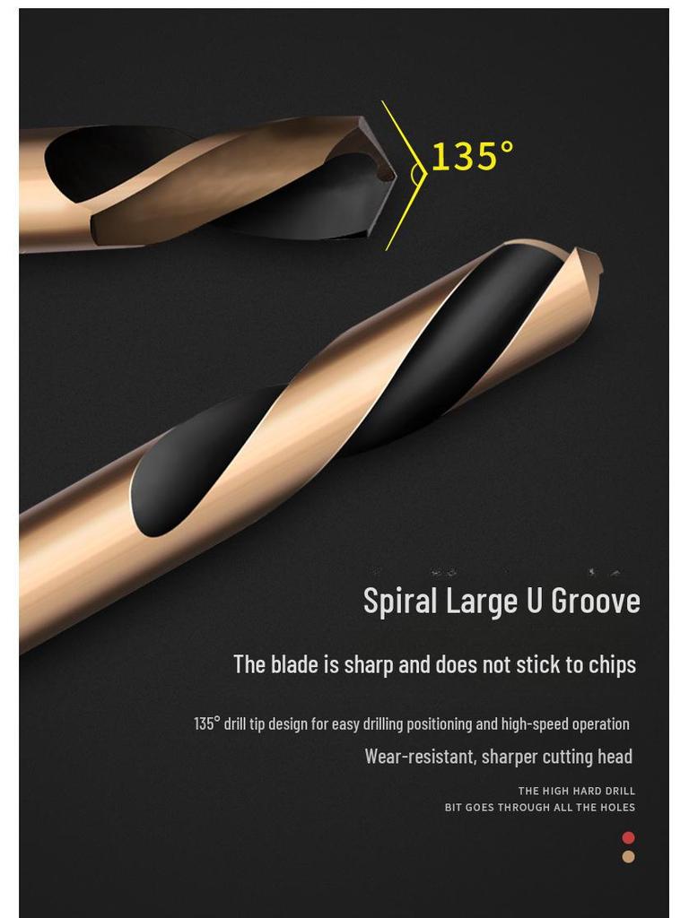 Green Forest Cobalt Tungsten Twist Drill Bit Set for Hand Drills