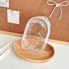 New Cute 13cm Plush Doll Out Bag PVC Transparent Storage Case Mini Doll Display Box Portable Data Cable Storage Bag