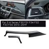 For BMW 3 4 Series F30 F31 F32 F34 2013- Carbon Fiber Central Dashboard Strip Trim+Left Air Vent Outlet Cover Trim