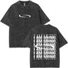 Retro Washed Playboi Carti I AM MUSIC Logo T Shirt Opium Ken Carson Narcissist Rap Tshirts Men Hip Hop Vintage Oversized Tshirt