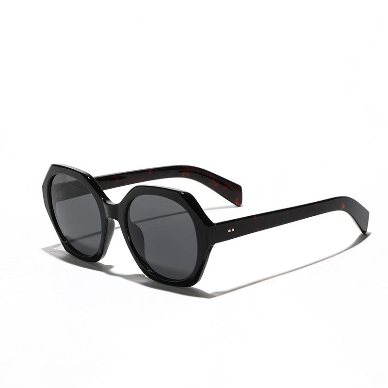 Large Frame Sunglasses Men'S, Retro Polygonal Sunglasses Premium Women'S Retro Glasses