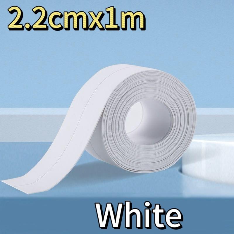 

Waterproof PVC Sealing Tape Anti Mold Tape Self Adhesive Bathroom Toilet Caulk Tapes for Kitchen Bathroom Toilet Floor 1/2/3.2m